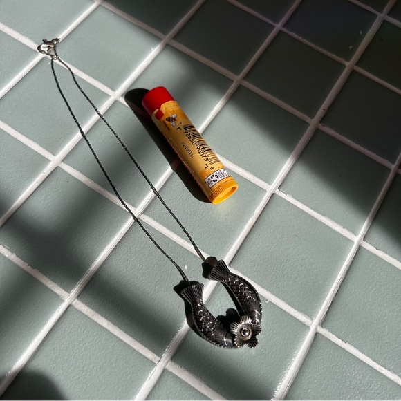 2 Fish & A Rose Silver Necklace - Picture 9 of 9